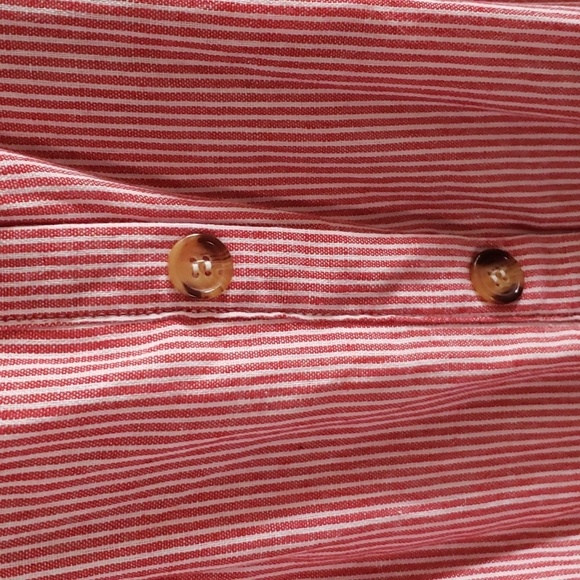 White House Red & White Striped Pin-up Peek-a-boo Style Open Front Sundress SZ S - Picture 5 of 11